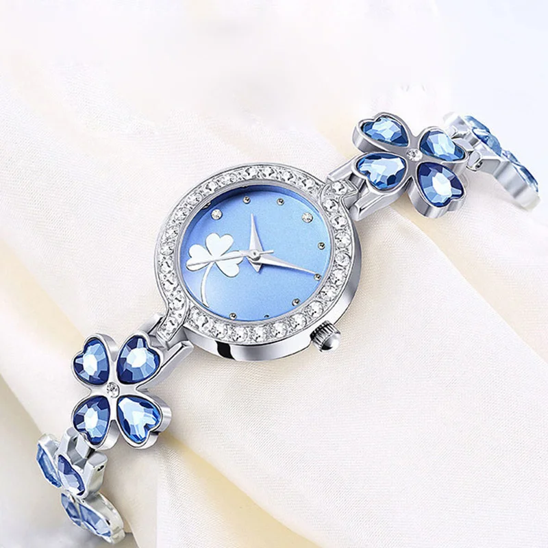 

Petal Diamond Women's Quartz Bracelet Watches Alloy Band Fashion Exquisite Temperament Jewelry Quartz Watch For Women