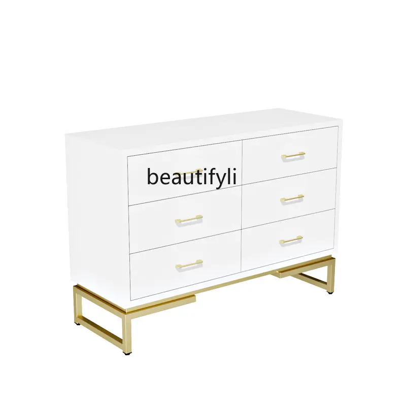 Yj Nordic Light Luxury Chest Of Six Drawers Simple And Modern Decoration Storage