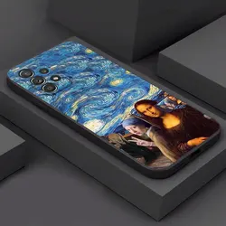 Van Gogh Starry Night Oil Painting Design Phone Case Cover for A50 A50S A30S (ZMBLA 01)