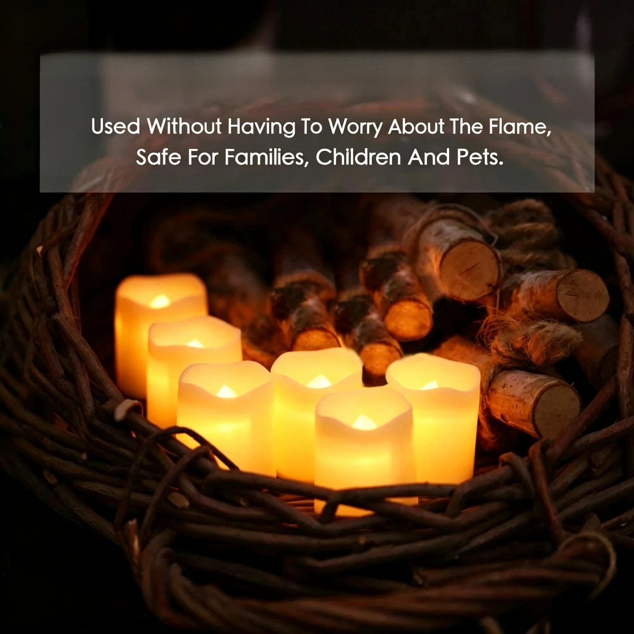 24pcs/Set Flameless LED Candle Creative Wishing LED Tea Light Warm - Image 2