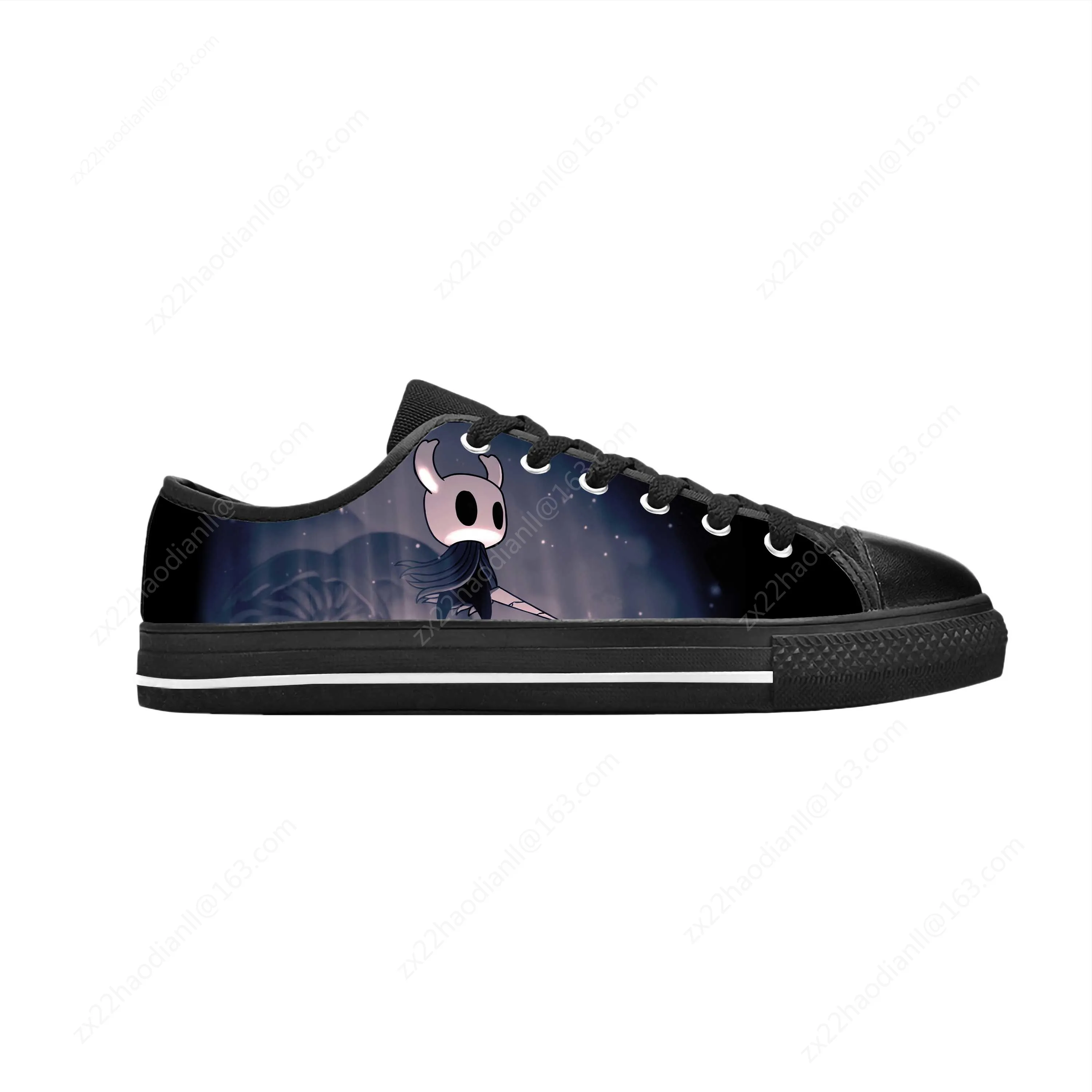 Knight Anime Cartoon Manga Comic Game Hollow Cool Casual Cloth Shoes Low Top Comfortable Breathable 3D Print Men Women Sneakers