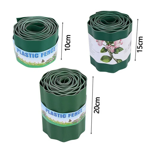 Imitation Stone PP Plastic Garden Grass Lawn Edge Border Fence Path Flexible Lawn Edging Border Garden Ground Fence 6