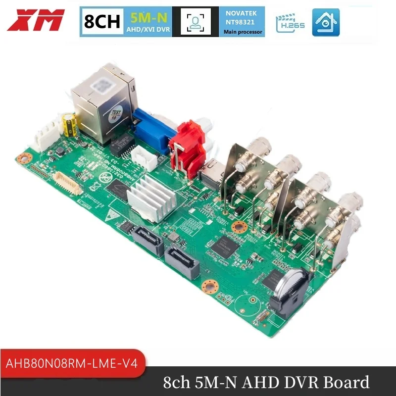 XM 6 в 1 H.265 + 8ch 5MP-N AHD DVR плата видеонаблюдения Cctv рекордер 1080N для XVI Ahd TVI CVI CVBS Ip Cam Xmeye Onvif