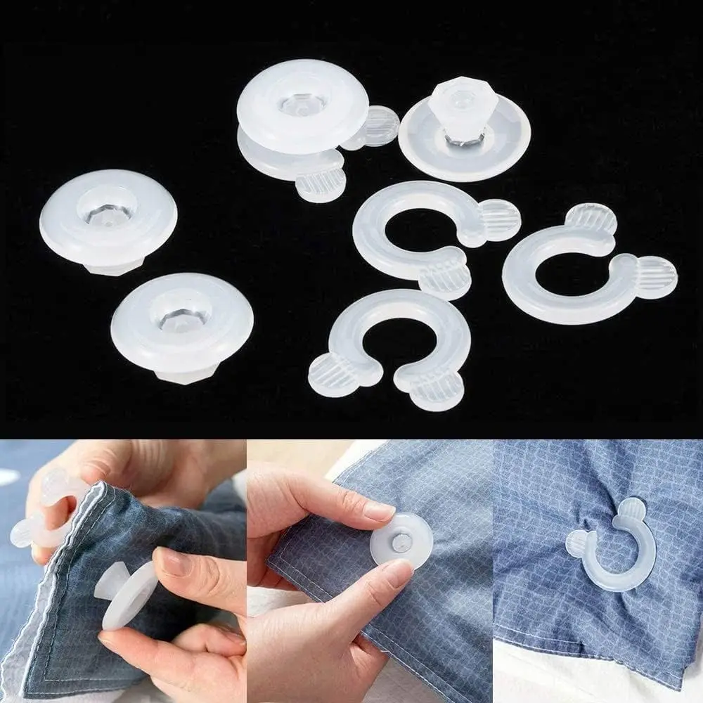 4 Pack Duvet Comforter Clips, Comforter Grippers, Bed Duvet Donuts Holders, Fasteners Keep Corner in Place