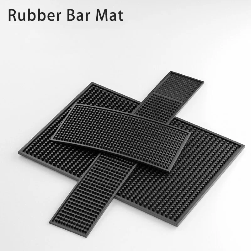 Bar Coffee Mat Rubber Non-slip Water Filter Mat Thickened Glass Insulation Table Wine Coaster Home Barista Coffee Utensils