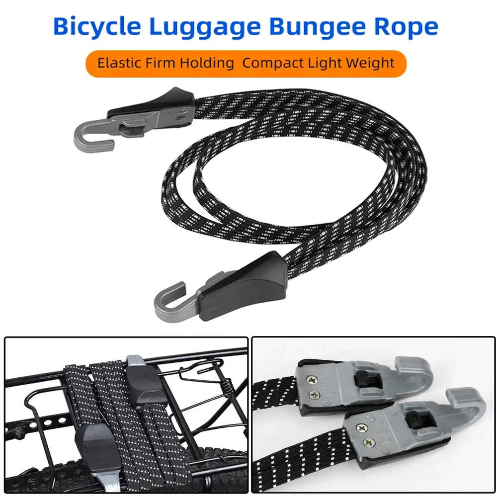 Car Motocycle Rubber Strap Rope Band Elastic Luggage Straps Belts Hooks for Bicycle Suitcase Carrier Fixed Installation Racks
