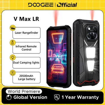 DOOGEE V Max LR Telefono robusto 5G Gemini AI Telemetro laser Doppie luci da campeggio AI Tripla fotocamera 6.78 ''Android 15 Telefono cellulare