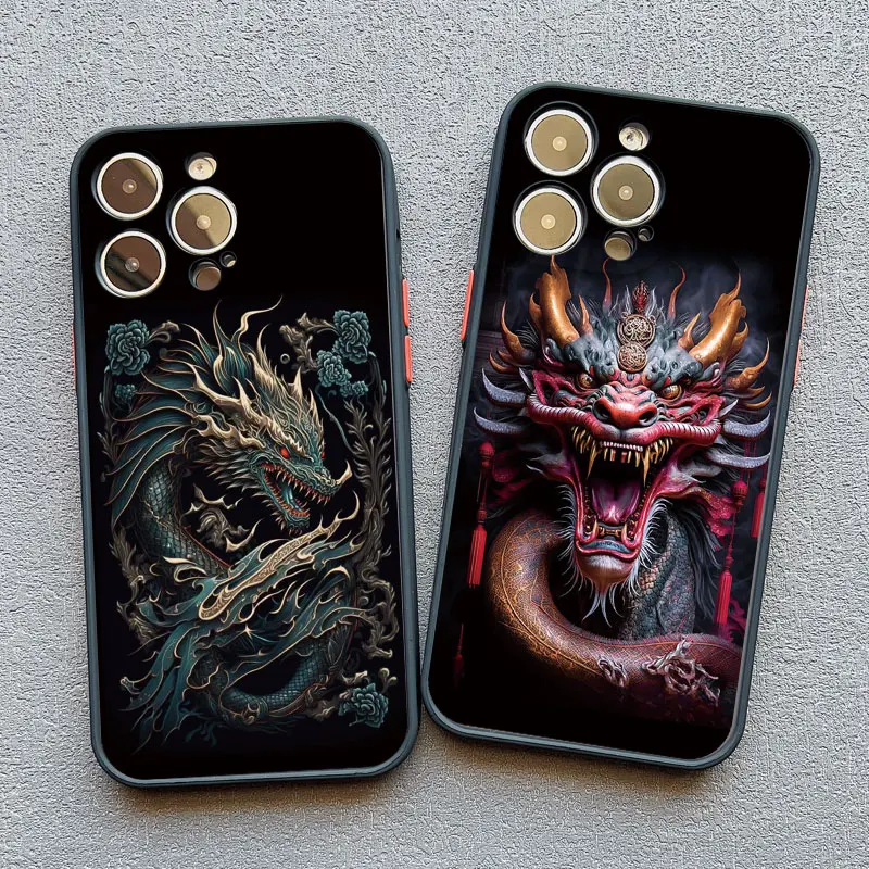 Vintage Dragon Totem Shockproof Phone Case