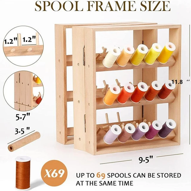 Embroidery Thread Spool Holder Stand Rack  Wooden Wall Hanging Cones Stand  - Wooden - Aliexpress