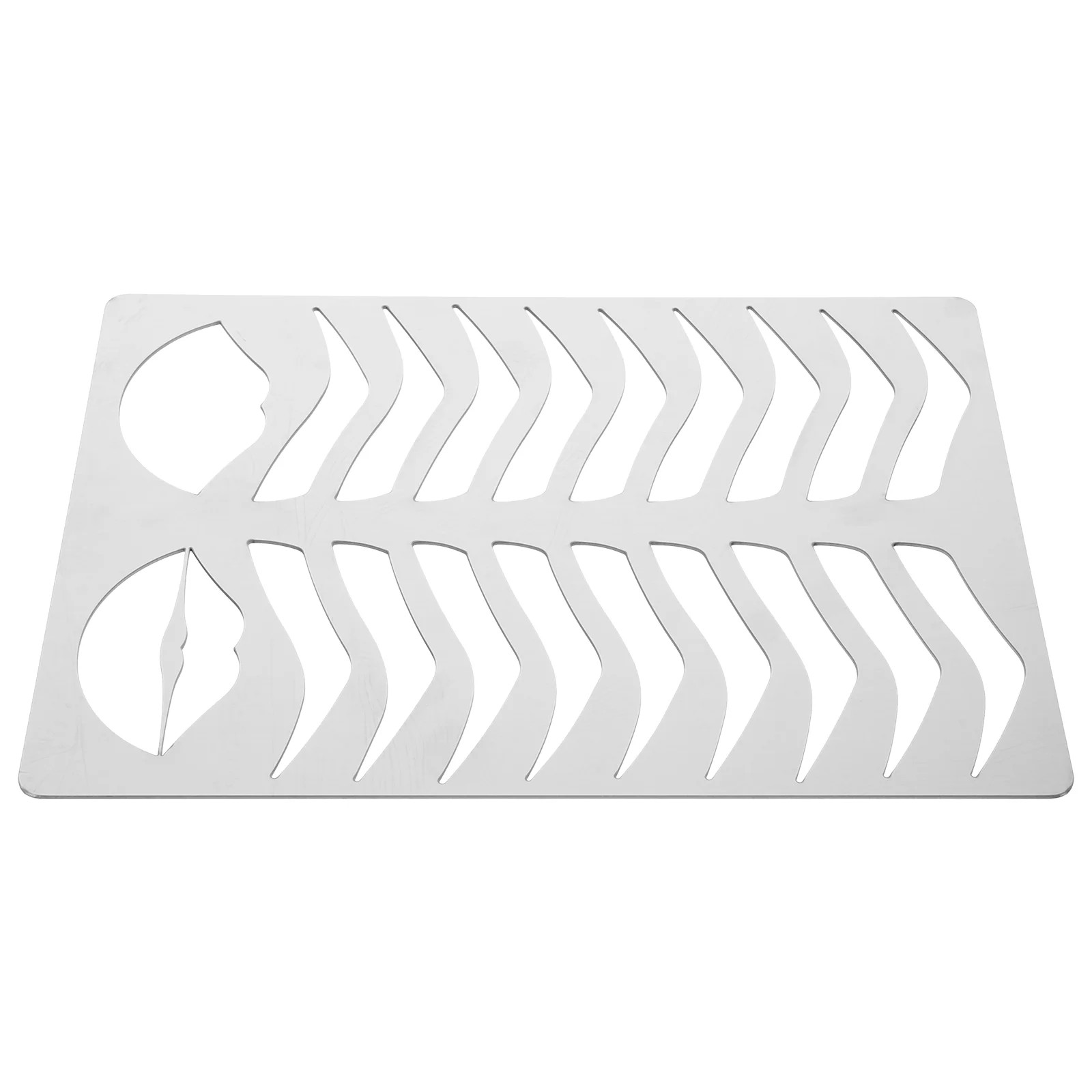 Eyebrow Template Practice Tool Shaping Mold Lip Stencil Stainless Steel Draw Board Metal Shape 4