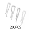 200Pcs Shirt Clips Sock Skirts Cloth Clip Transparent Plastic Alligator Clip 2