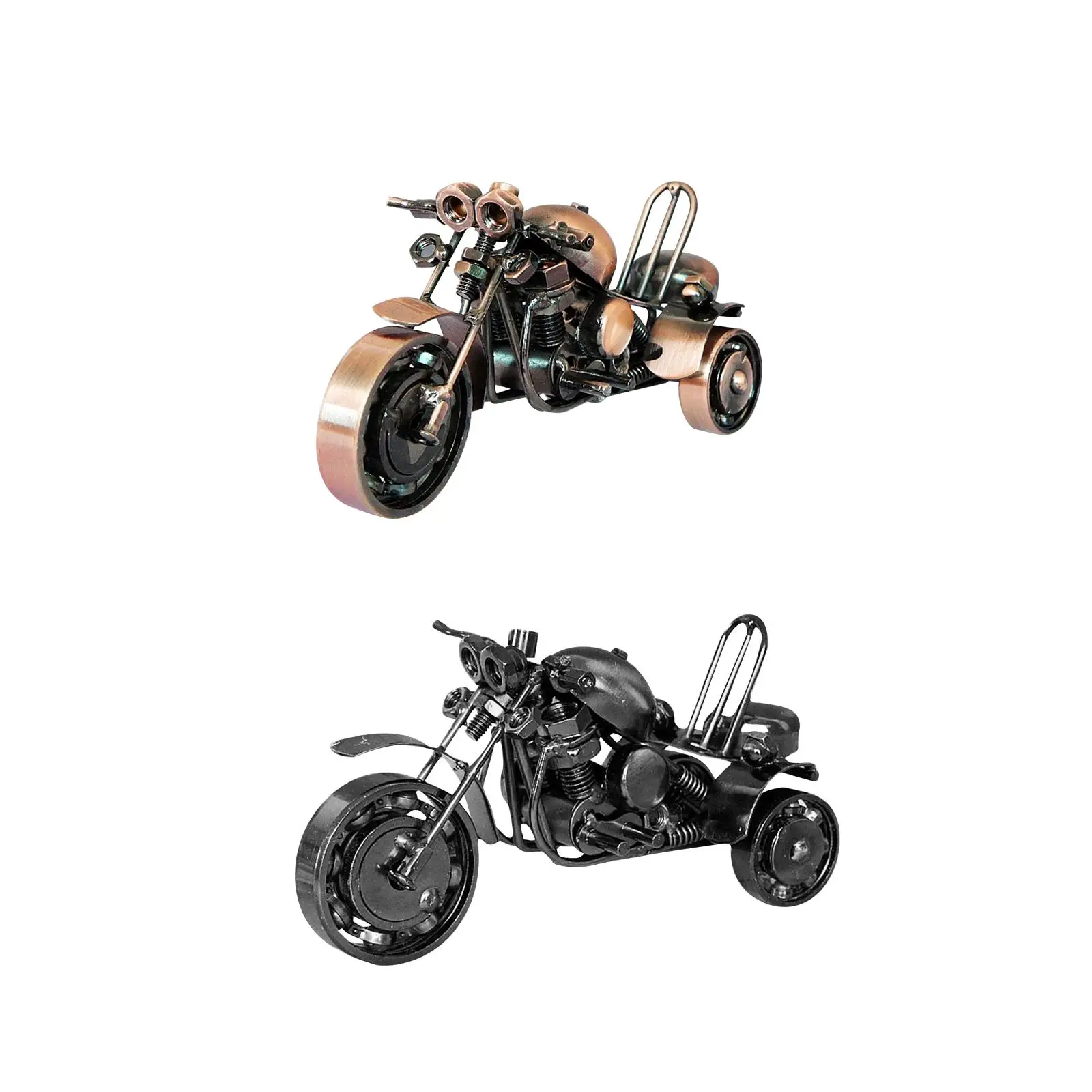 

Motor Tricycle Iron Art Sculpture Motorcycle Model Handmade 16x6.5x8.5cm Collection for Club Bar Decor Durable Multifunctional