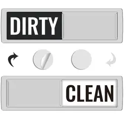 Scratch and Dirt Resistant Magnetic Dishwasher Stickers (Silver)