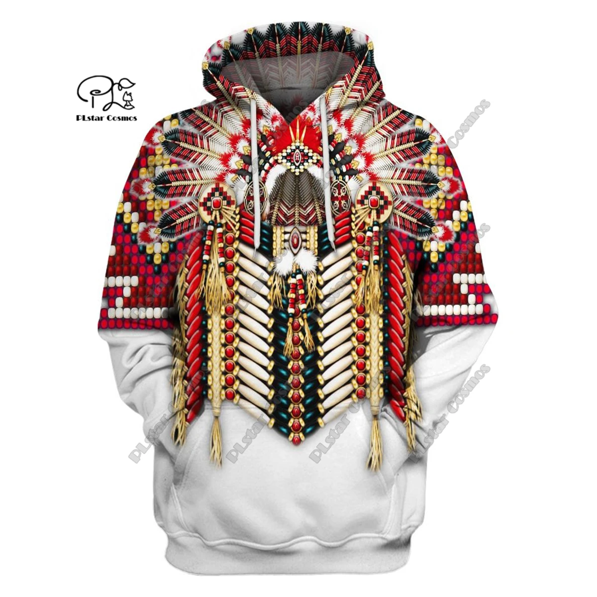 

PLstar Cosmos 3D printing latest aboriginal theme dream catcher feather wolf festival unique men's and women's hoodie 6