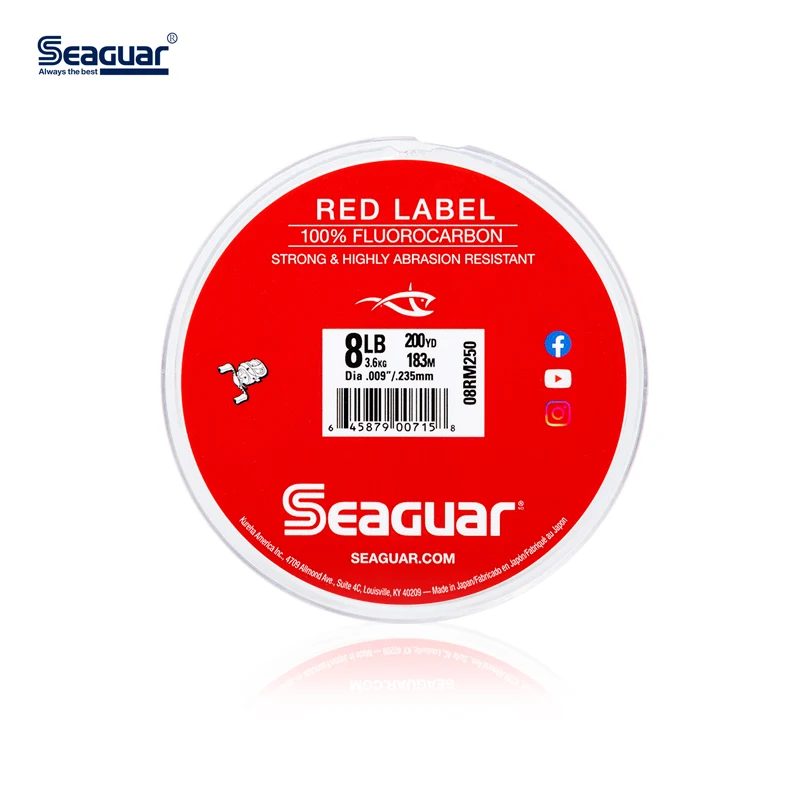 Seaguar Red Label Origin Linhas Pesca 183M 100% JAPAN Fishing Threads Fluorocarbon Lines Carbon Fiber Freshwater Fishing Tackle 3
