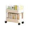 Rolling Storage Cart 20lbs Max Load Capacity 2 Tier Utility Cart Trolley On Wheels For Kitchen Bathroom Accessories 5