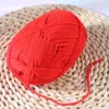 Red Milk Wool Yarn Cotton Chunky Hand Woven Crochet Knitting Wool Yarn Warm Yarn For Sweaters Hats Scarves DIY Making Craft Tool 6