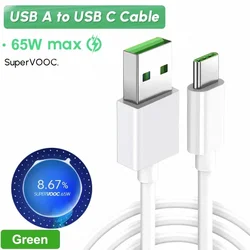 OPPO USB-C Super VOOC 80W/65W Fast Charge Cable - 1m (65W a to c (Green))