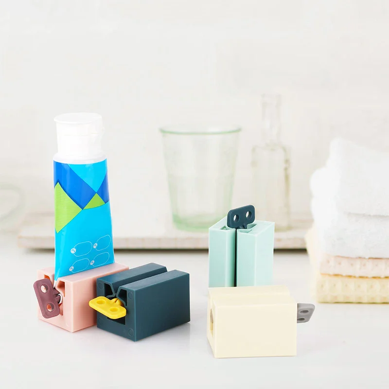 Toothpaste Squeezer 2 Pcs Toothpaste Squeezer Rollers Toothpaste Tube Wringer Multi-Purpose Squeezer Holder Stand Bathroom Organizer