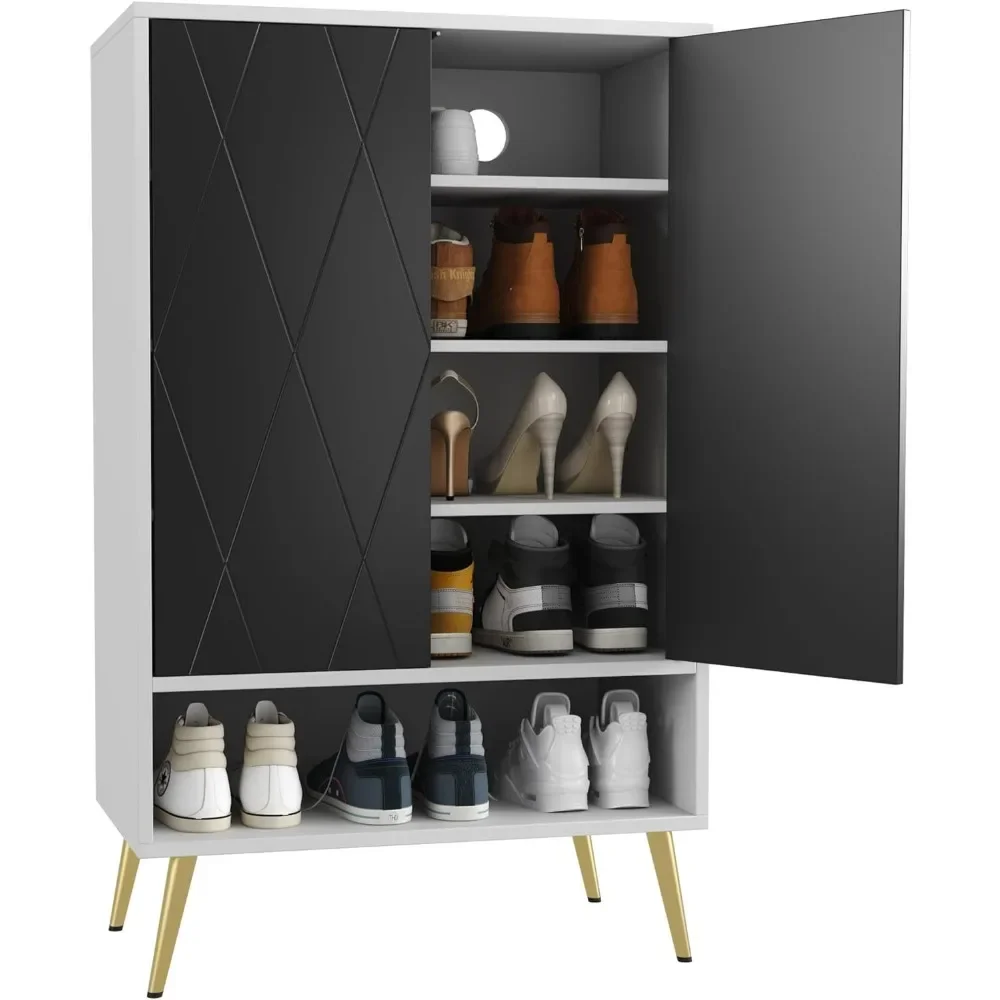 

Shoe Cabinet,15 Pairs Shoe Rack Organizer Cabinet,Shoe Storage Cabinet for Narrow Entryway Closet,6-Tier Modern Shoe Organizer