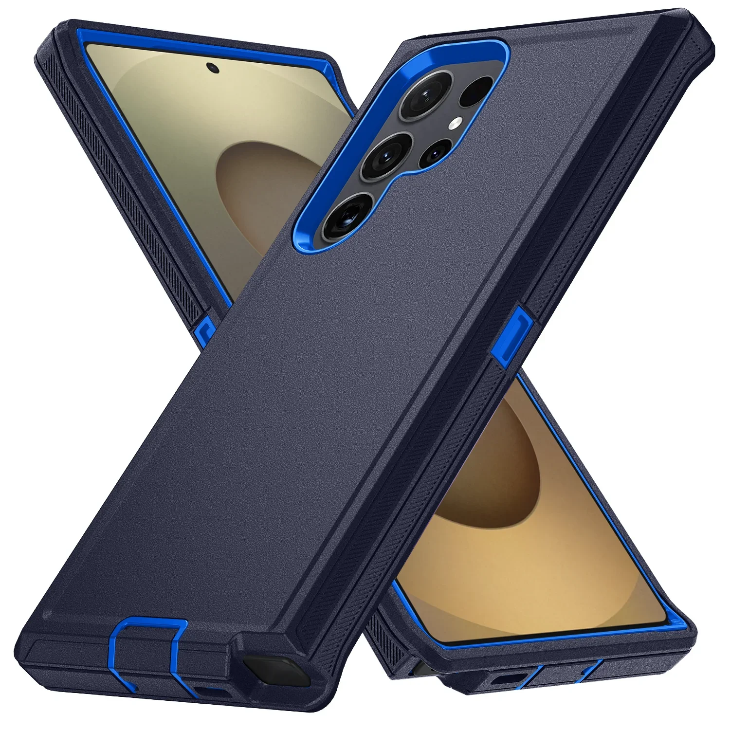 Shockproof Armor Symmetry Series Protective Case with Stand - Durable Hard PC+TPU Cover