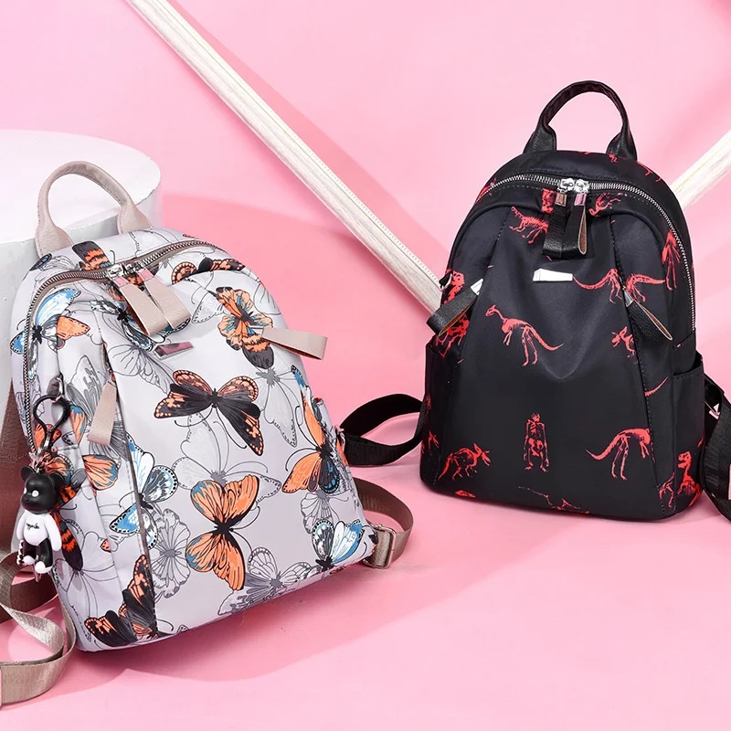 Waterproof Oxford Printed Butterfly backpack for leisure travel