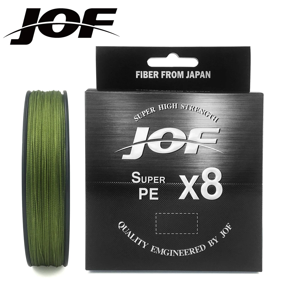 Jof X8 Fili Intrecciati Pe Lenza 150M 300M Forte Lenza Intrecciata Multifilamento Pe Line 15-100Lb