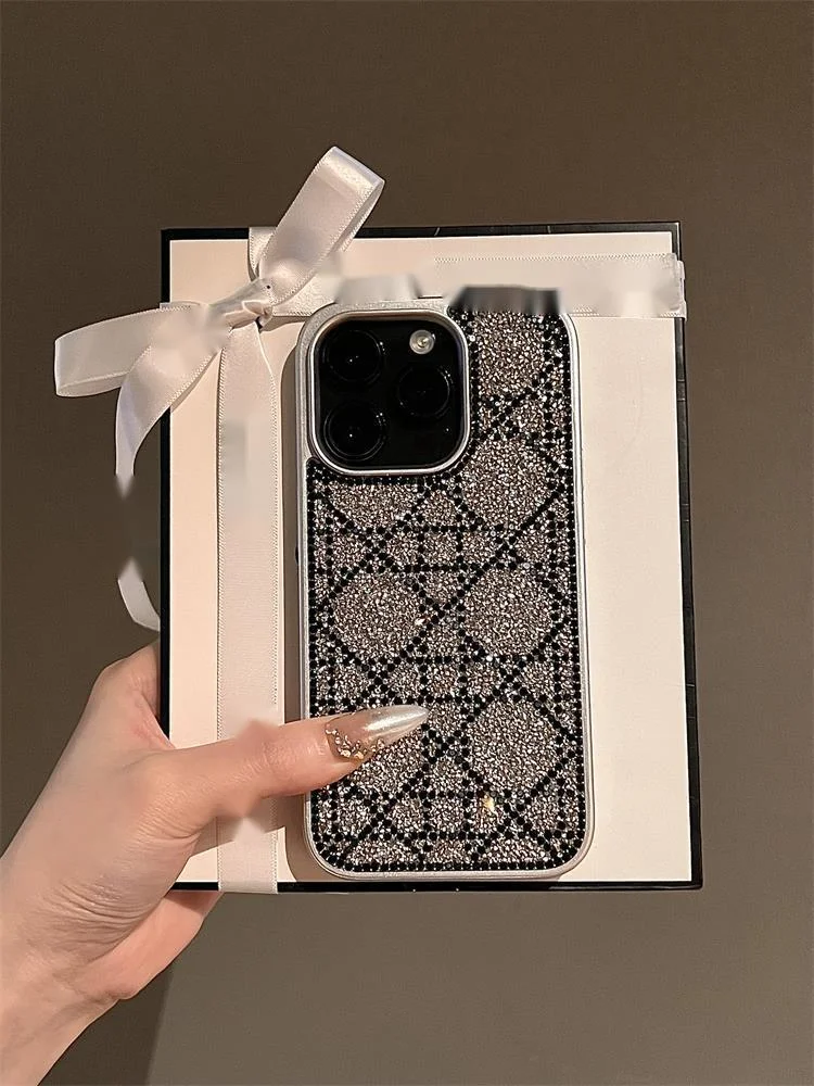 【 Haute qualité 】 Coque de téléphone Crystal Diamond Promax New iPhone 15 Premium Feeling 13 Sets 14 Anti Drop 12 Silicone_voghion.com