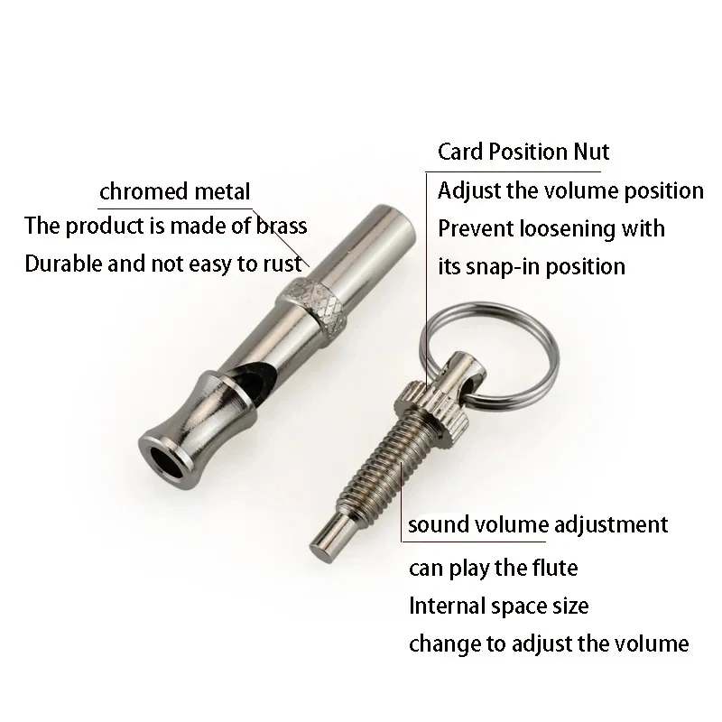 Adjustable Stainless Steel Dog Training Whistle Professional Bark Control Device Durable Pet Behavior Correction Tool for Active