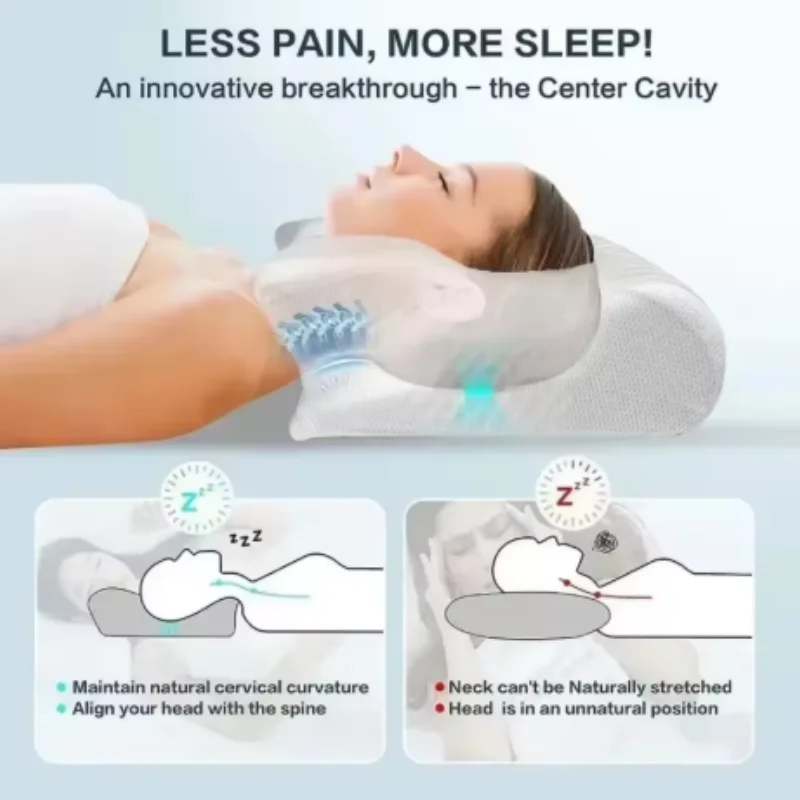 Ergonomic Memory Foam Cervical Neck Support Pillow