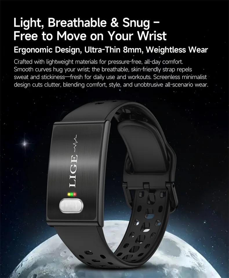 Smart Armband Mit Ekg Herzfrequenz Und Blutdruckmessgerät_voghion.com