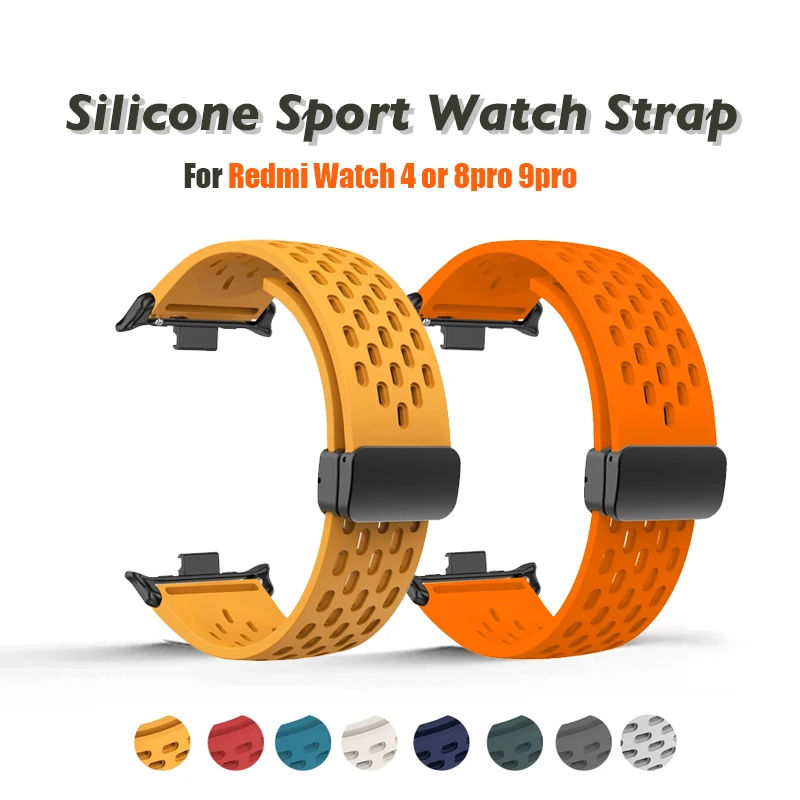 Breathable Silicone Sports Strap with Magnetic Buckle