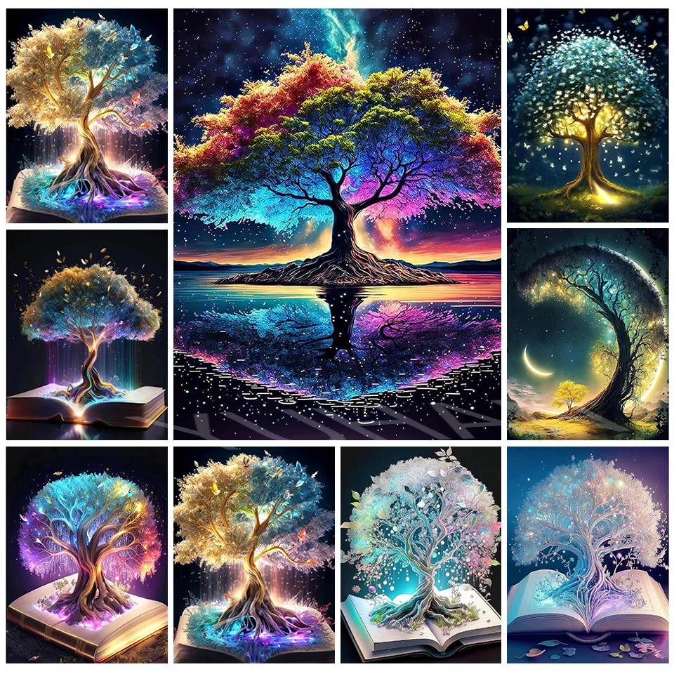 Instarry 5D Diamond Painting Kit 60x40 Cm, Scenario Parco Forestale, Con Diamanti Rotondi 26 Facce, Tela HD, Per Decorazione Murale