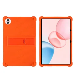Soft Silicone Shockproof Stand Tablet Case - 12.1 Inch Protective Back Cover for Honor Pad 10 12.1IN (Orange)