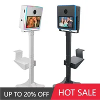 led open air photobooth digital bot white metal dlsr shell with glam filter 1