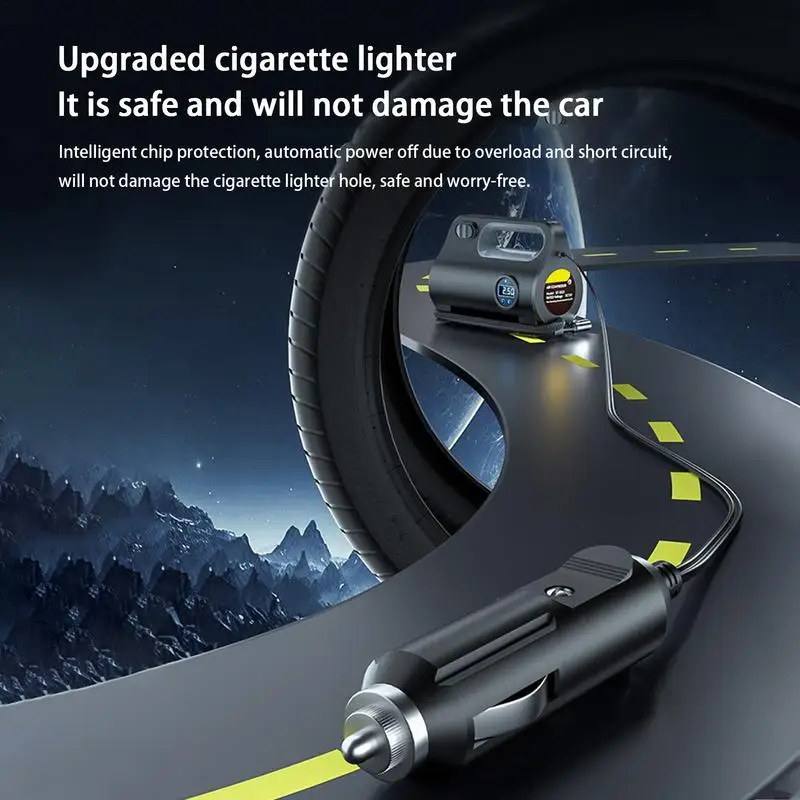 

Car Air Pump Air Compressor Portable Rapid Inflation Dual Power Tire Digital Display Tire Pump Electric Inflator Accessories