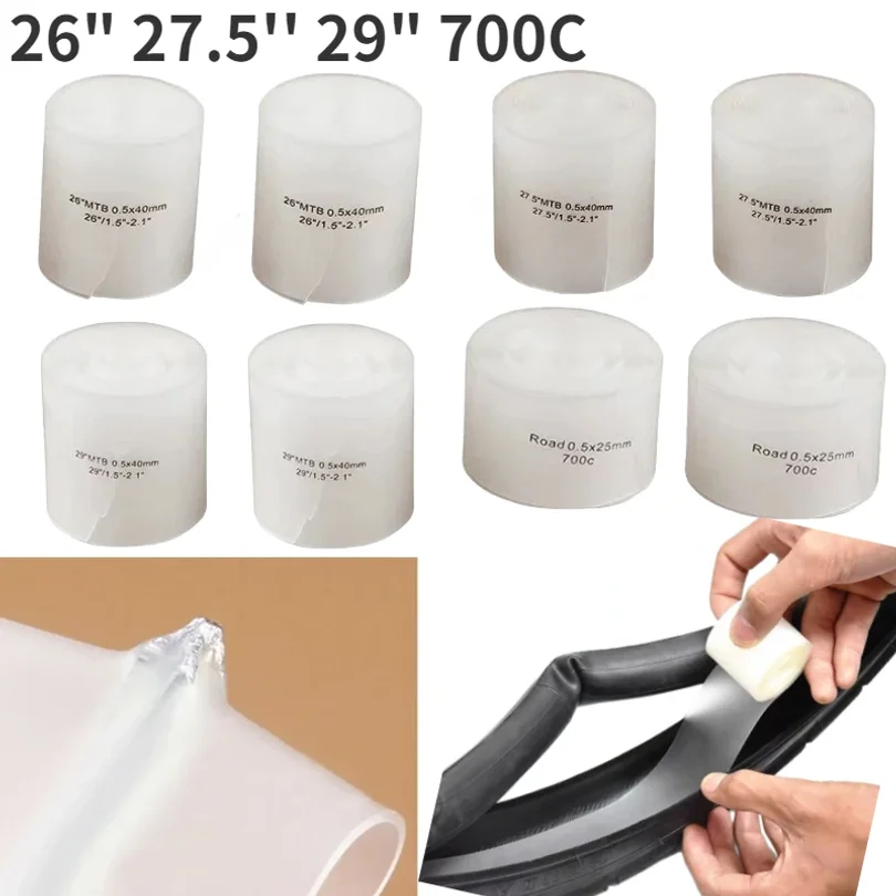 2pcs Bicycle Tire Liner 26" 27.5'' 29" 700C MTB Road Bike Anti-Puncture Proof Belt Tyre Protection Pad Bike Tire Repair Tool