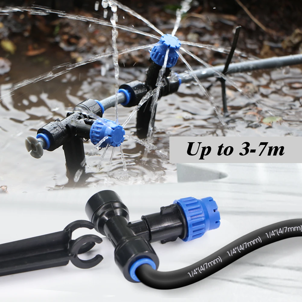 8-holes Drippers with Stake 180&deg; Bend Adjustable Sprinklers Quick Insert Slip Lock Sprayer Garden Irrigation Watering Supplies garden sprinkler irrigation sprinklers drip irrigation sprinklers garden dripper drip irrigation stakes