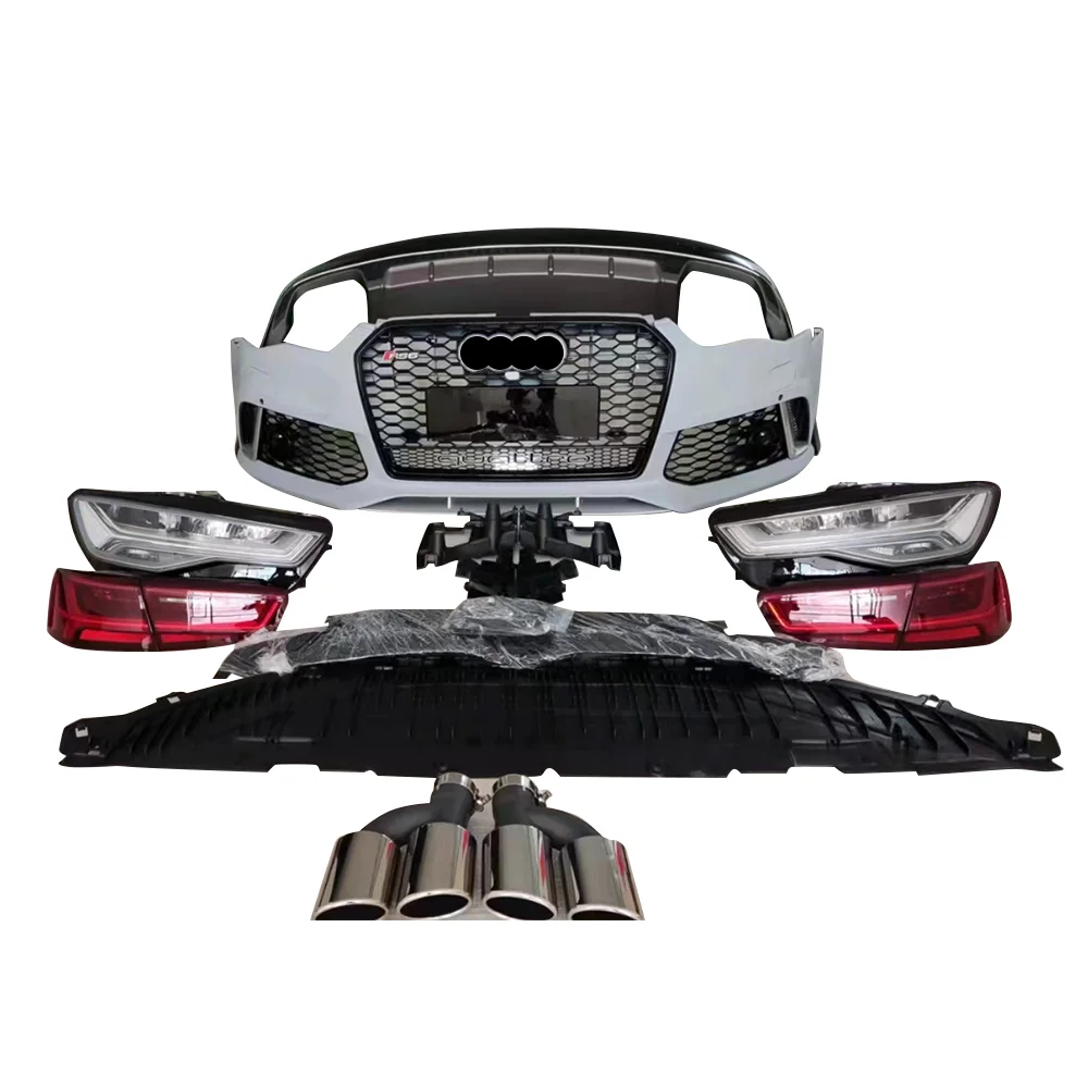 Ultimo Design Ricambi Auto A6 C7 Aggiornamento A Rs6 C7Pa Kit Completo Corpo Paraurti Fanale Posteriore Per Audi A6 Rs6 2013-2