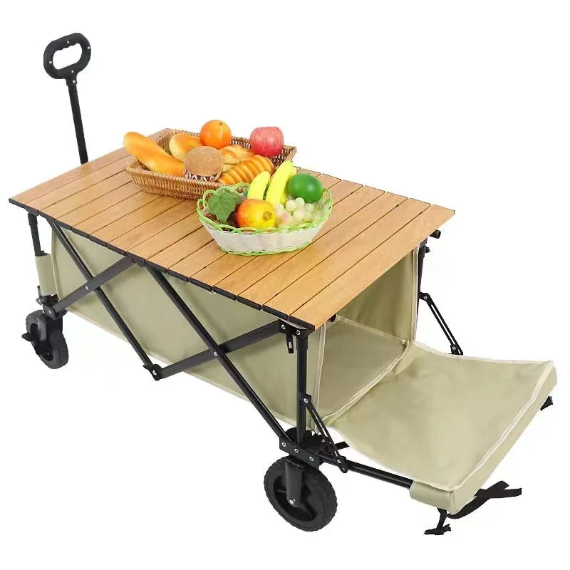 

Customized Sturdy Steel Portable Foldable Beach Camping Wagon Trolley Outdoor Carts