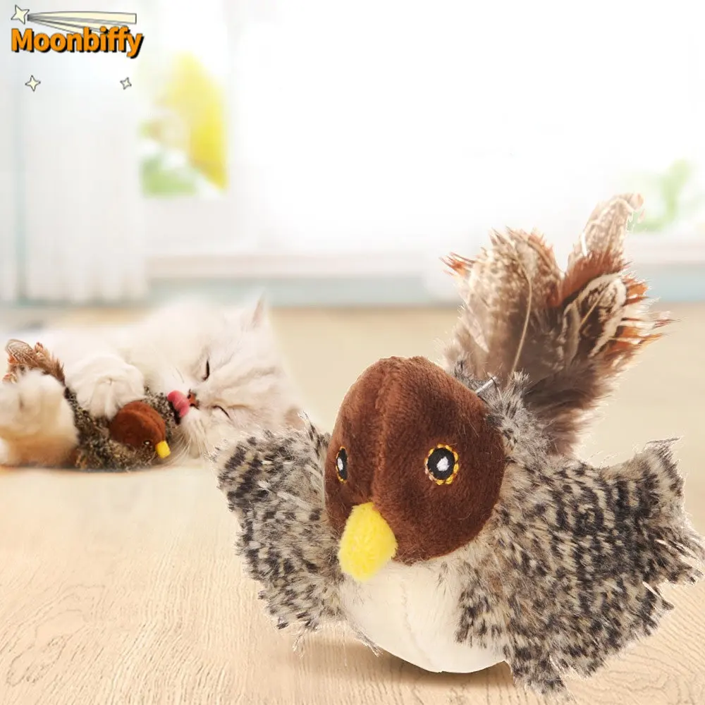 

GiGwi Cat Toys MELODY Chaser Simulate The Real Sounds of Animals Native Feather Simulation Design Interactive Toys For Pet Toy