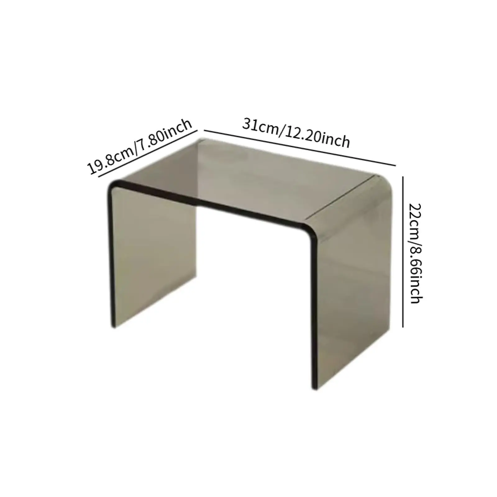 Acrylic Step Stool Portable Shoe Changing Multifunctional Antiskid Bathroom Stool for Bedside Bedroom Bathroom Toilet Apartment