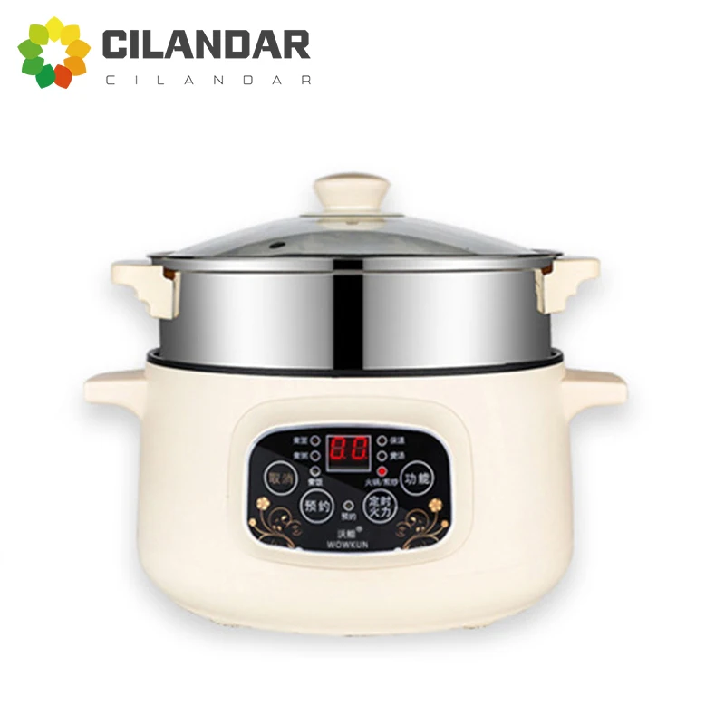 Panela Elétrica Inteligente Panela Elétrica de Viagem Panela Quente Multifuncional Fogão de Arroz Portátil 110v