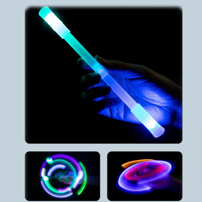 New Novelty Gel Pen Spinning Dazzle 7colors Led Lights Pen Spinning Mod Multifuncional Gift Box Kids Christmas multifunction pen