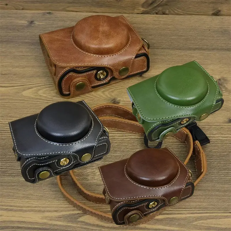 Nuova Copertura Completa In Pelle Pu Retrò Per Canon Powershot G7X Mark 2 G7X Ii G7X Iii G7X3 G7X2 Custodia Per Fotocamera Hlaf