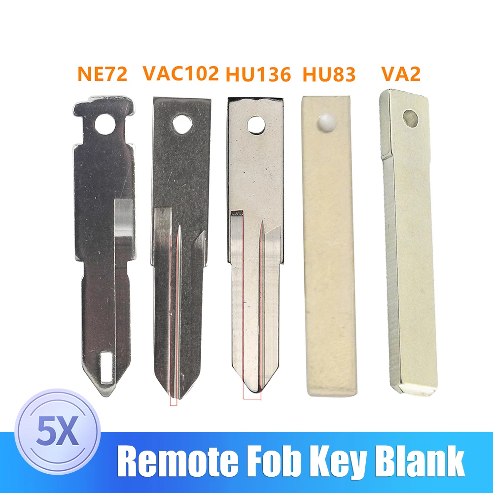 

5 шт. оригинальный ключ VAC102 HU136 VA2 VA6 HU83 NE72 NE73 необработанный ключ для Renault Peugeot Citroen дистанционный брелок чистые расходные материалы
