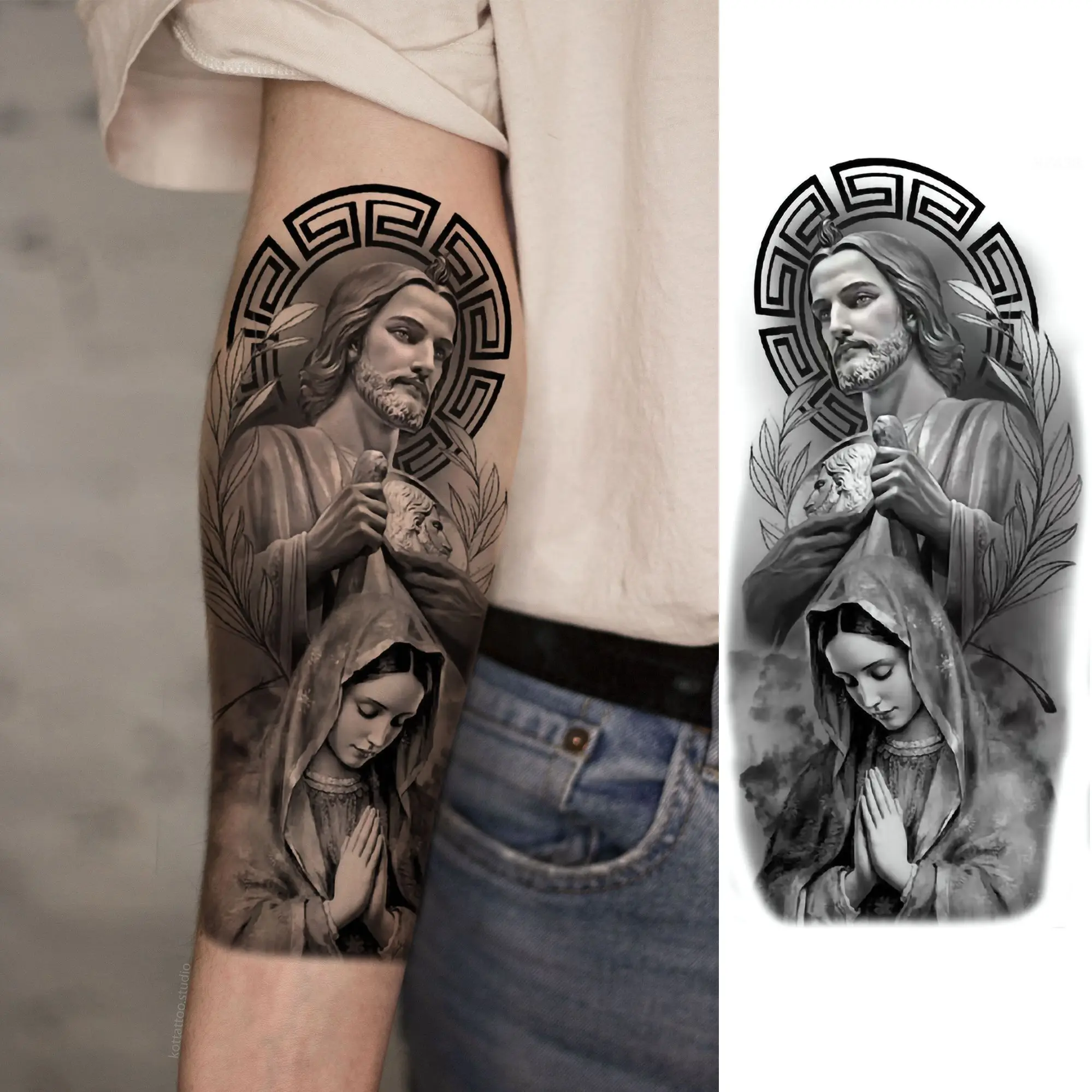 San Judas and Virgin Mary Tattoo: What You Need to Know Before Buying, image size:1999x1999