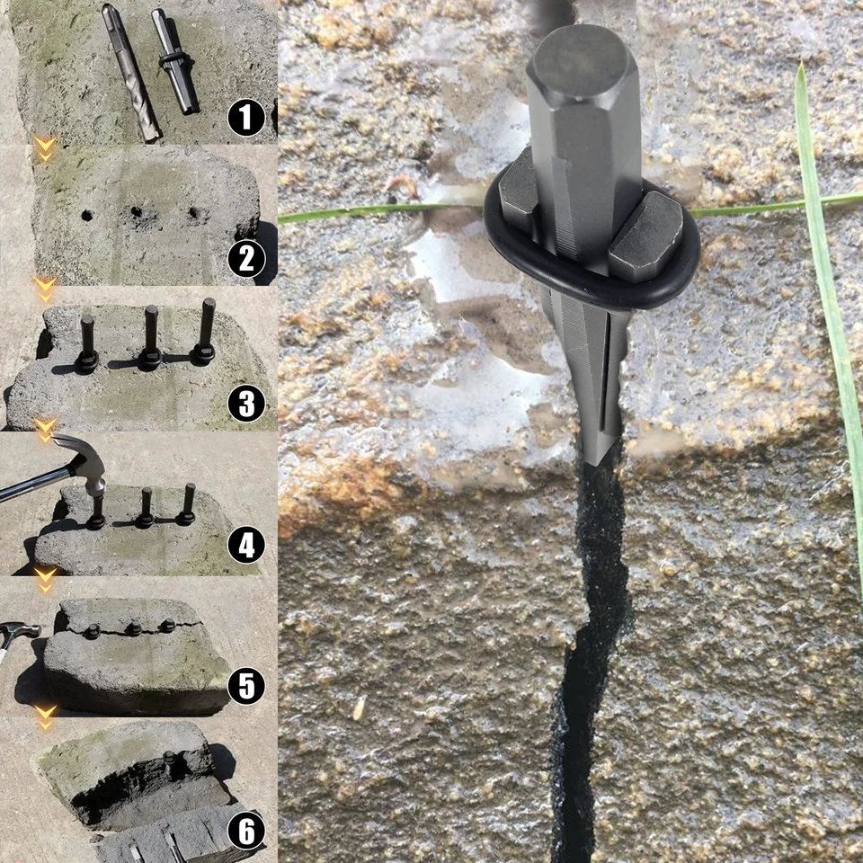 Cunei Per Spaccare Pietra - 10 Pezzi, Acciaio Cromo Vanadio, 16mm Diametro - Foto 7