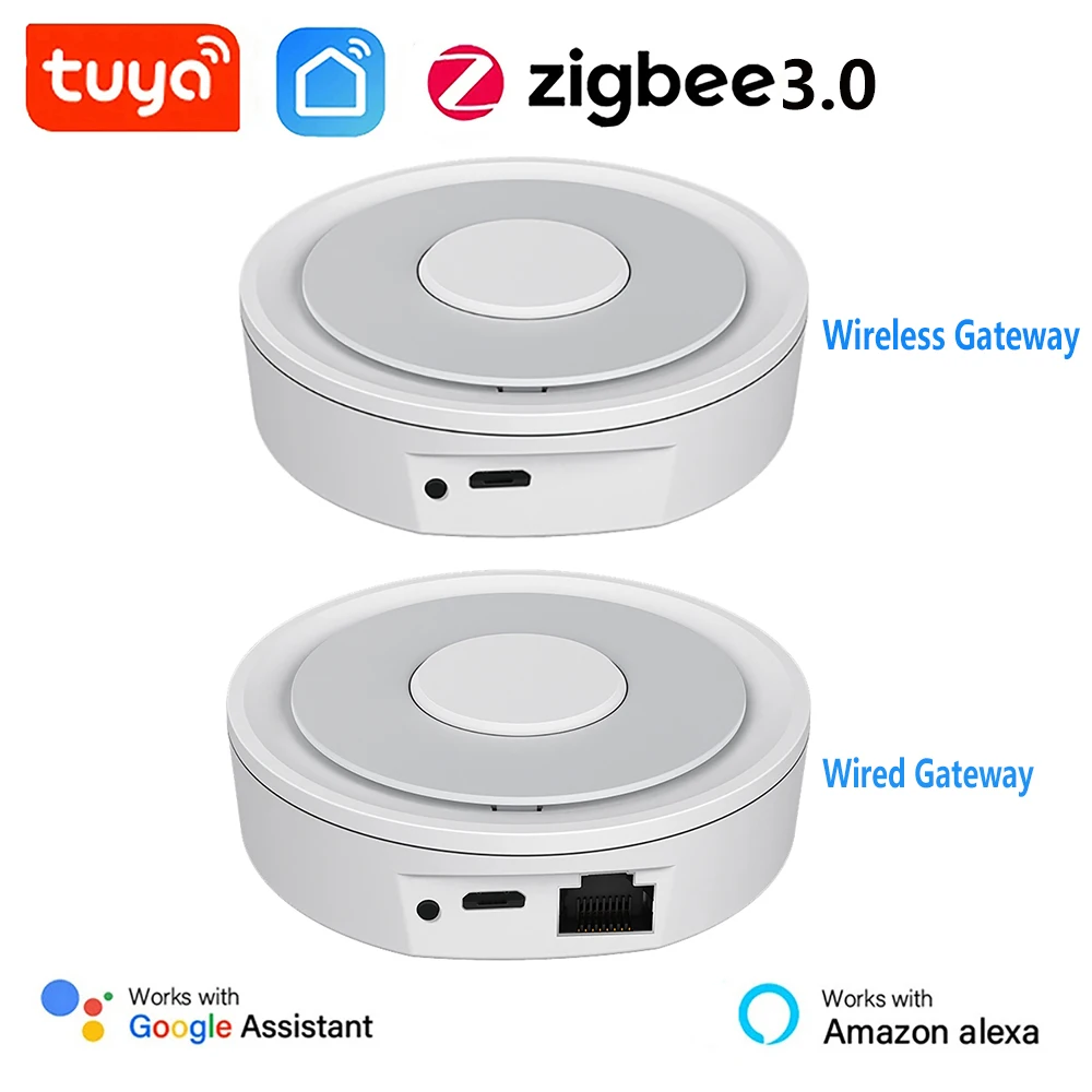 Tuya Smart Life ZigBee 3.0 Smart Wireless/Wired Gateway Hub Home Bridge Remote Linkage Devices WiFi Central Control Host
