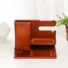 Gifts for Men Wood Phone Docking Station Fathers Gift Nightstand Desk Organizer Gifts for Dad or for Him Birthday Anniversary Xm 4